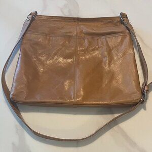 HOBO Tan Leather Crossbody Bag / Slouchy Messenger